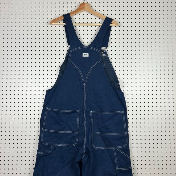Liberty Dark Wash Denim Overalls 36x30 Farmer Costume Straight Leg Work Wear Y2K - Picture 5 of 7